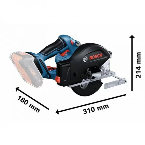 Aku okružní pila 18V bez aku Bosch GKM 18V-50 06016B8000