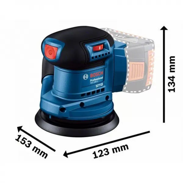 Aku exentrická bruska bez aku Bosch GEX 185-LI Bosch 06013A5020