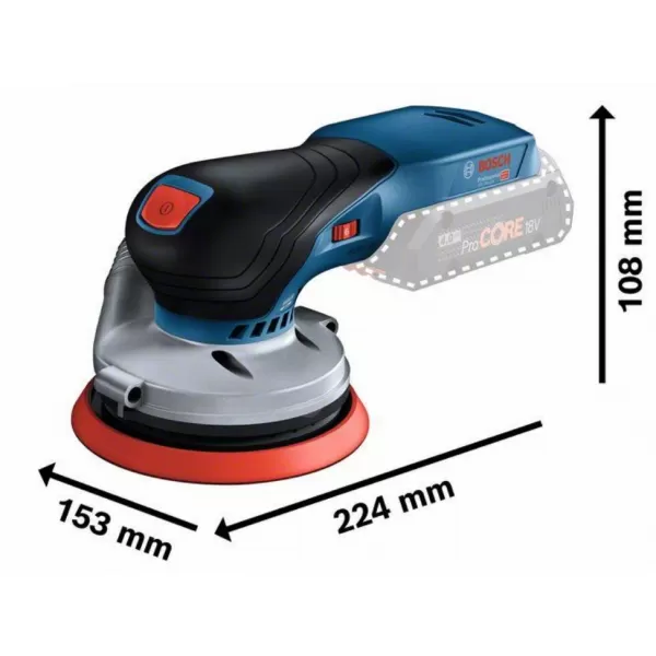 Aku exentrická bruska bez aku GEX 18V-125 Bosch 0601372201