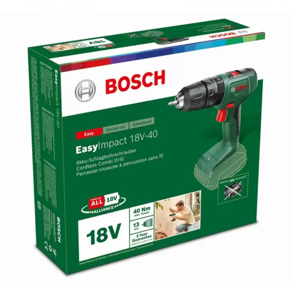Aku dvourychlostní kombinovaný šroubovák Bosch EasyImpact 18V-40 0 603 9D8 101